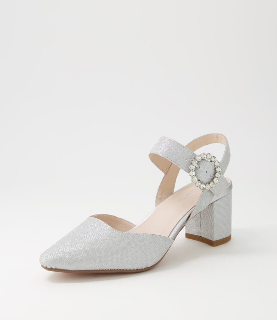 Shoes DIANA FERRARI | Lilsy Silver Metallic Suede Heels