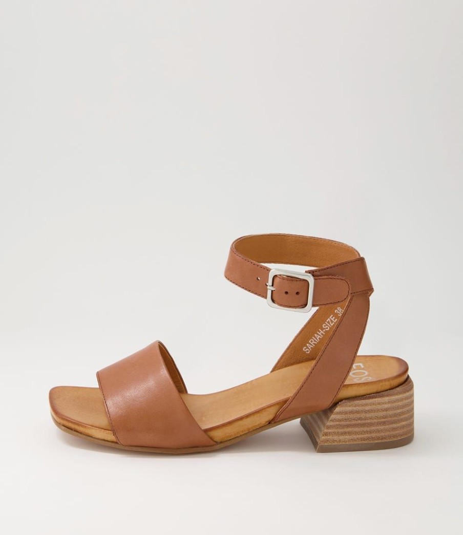 Shoes EOS | Sariah Brandy Leather Sandals