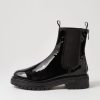 Shoes MOLLINI | Apeace Black Patent Leather Chelsea Boots