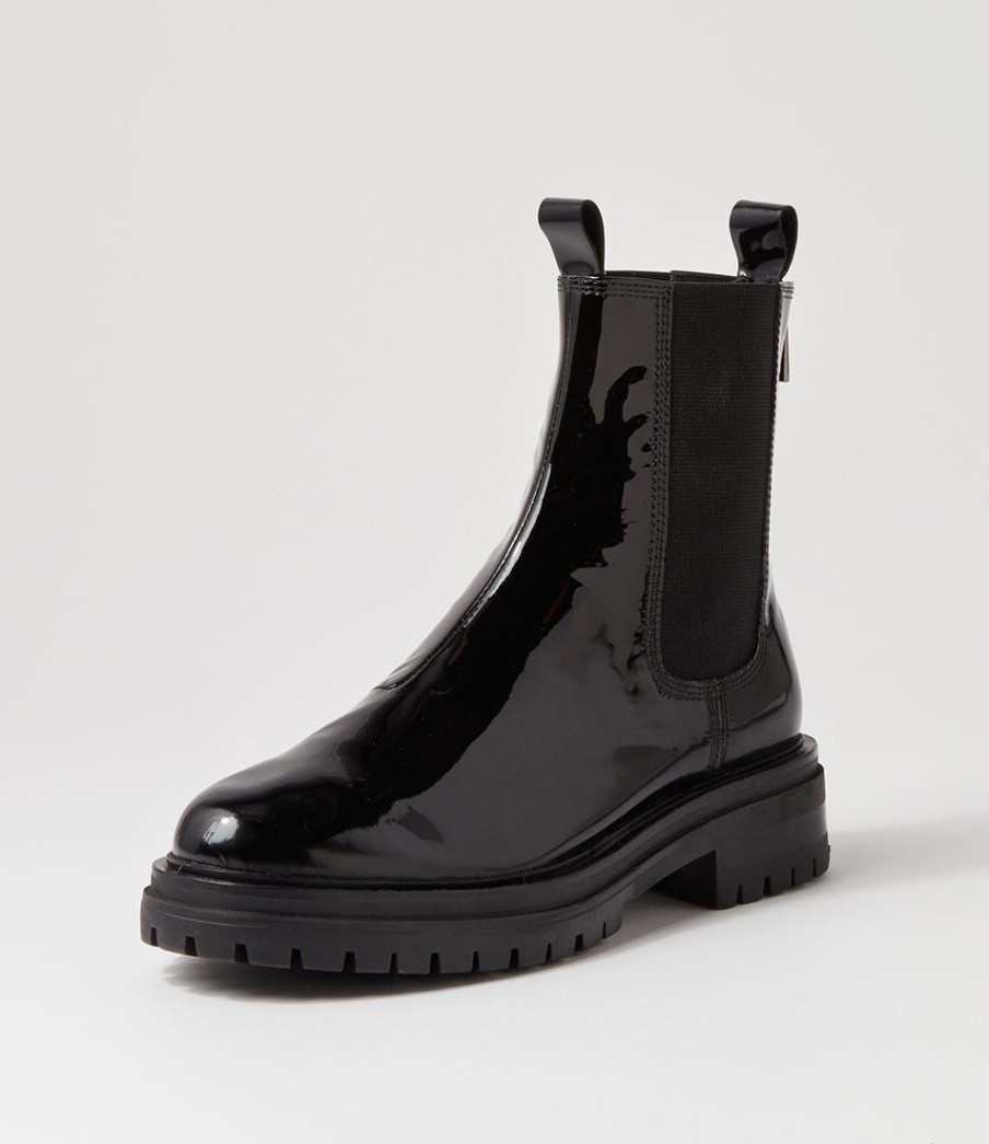 Shoes MOLLINI | Apeace Black Patent Leather Chelsea Boots