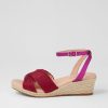 Shoes DIANA FERRARI | Honour Fuchsia Metallic Woven Leather Sandals