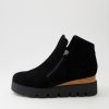 Shoes DJANGO & JULIETTE | Radio Black Natural Suede Ankle Boots