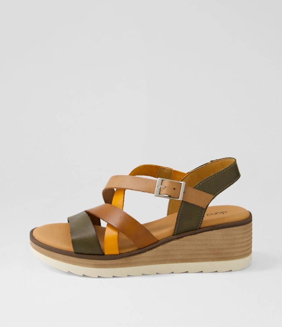 Shoes DIANA FERRARI | Jennifers Olive Multi Sandals