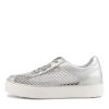 Shoes DJANGO & JULIETTE | Fabia Silver Leather Jewels Sneakers