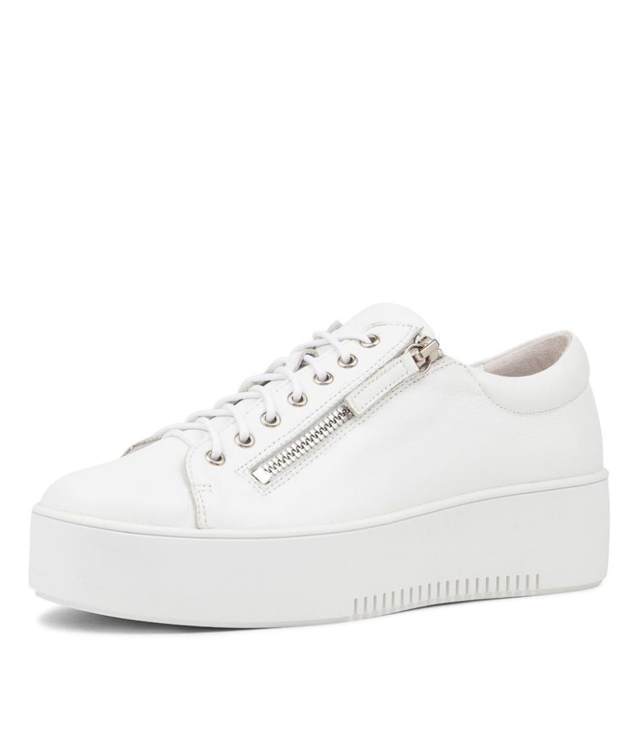 Shoes DJANGO & JULIETTE | Wolfie White Leather Sneakers Ws