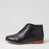 Shoes ZIERA | Trae Xf Black Leather Ankle Boots