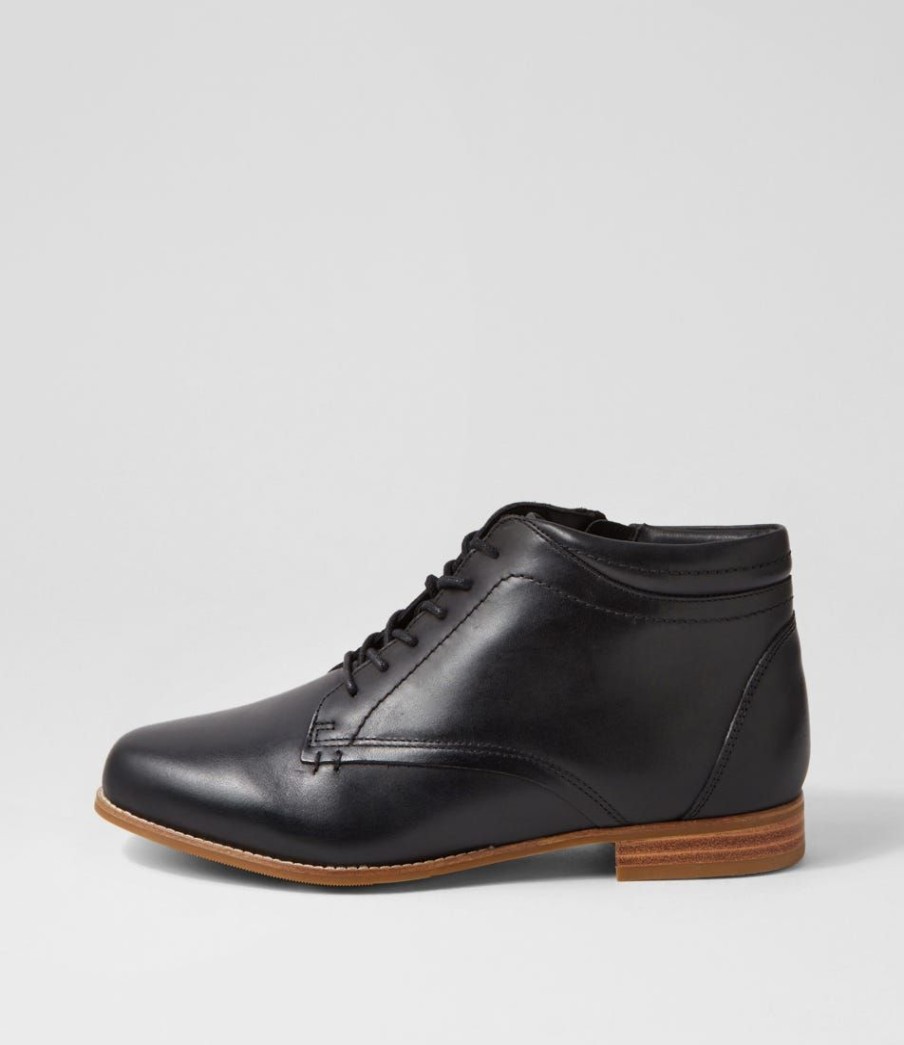 Shoes ZIERA | Trae Xf Black Leather Ankle Boots