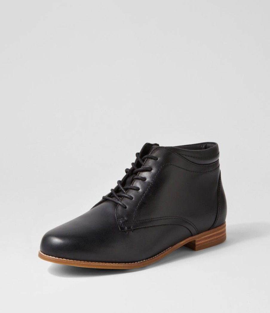 Shoes ZIERA | Trae Xf Black Leather Ankle Boots