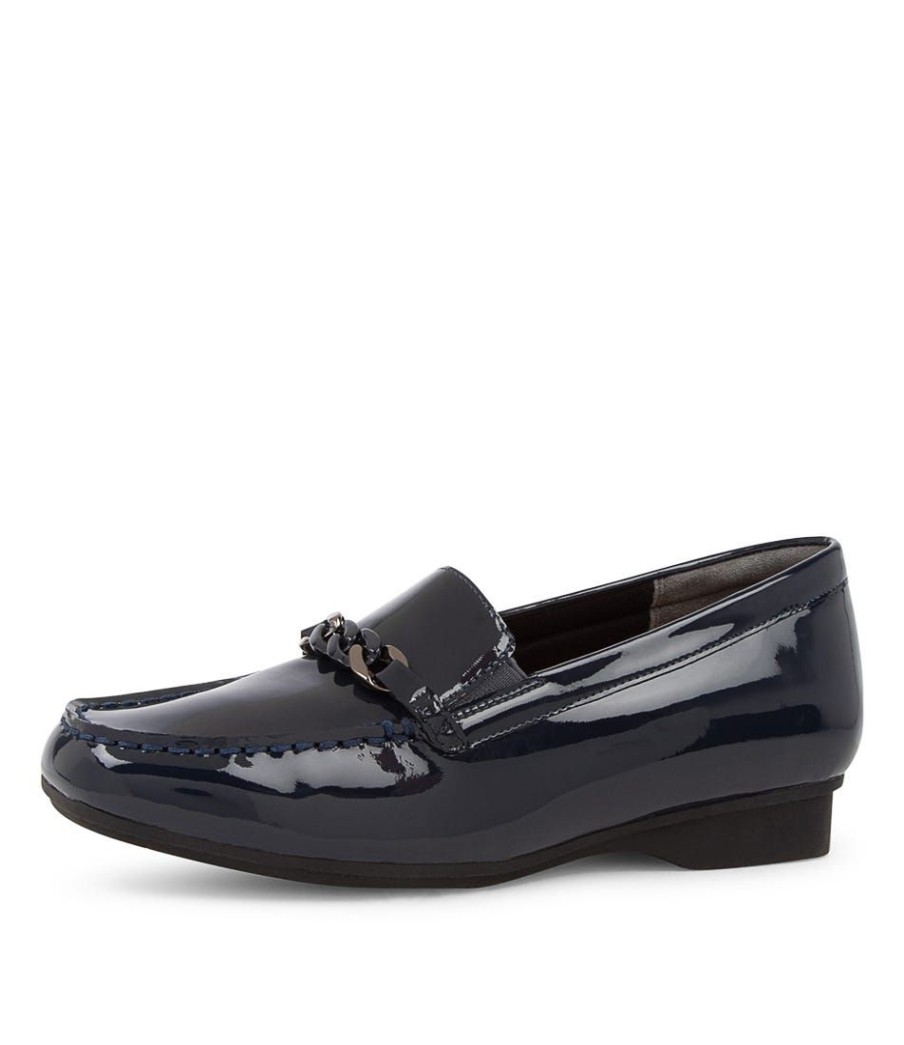 Shoes ZIERA | Fenders Xf Navy Patent Leather Loafer