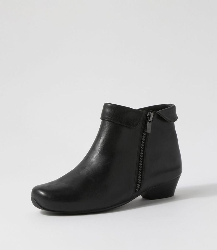 Shoes ZIERA | Cathal Xw Black Leather Ankle Boots