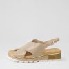 Shoes TOP END | Ulrika Taupe Lizard Leather Sandals