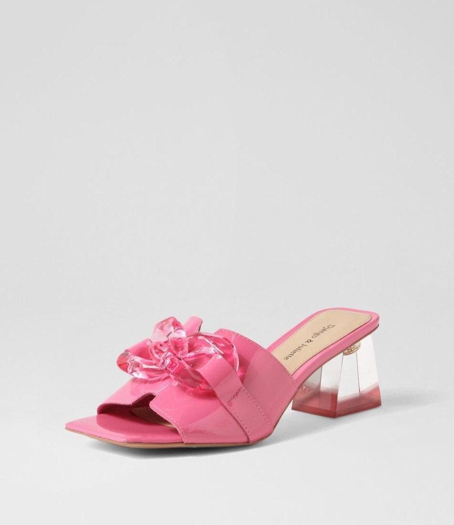 Shoes DJANGO & JULIETTE | Rulie Pretty Pink Patent Leather Mules