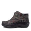 Shoes ZIERA | Anitra Xw Black Red Check Leather Ankle Boots