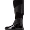 Shoes ZIERA | Marlo W Black Patent Mix Knee High Boots