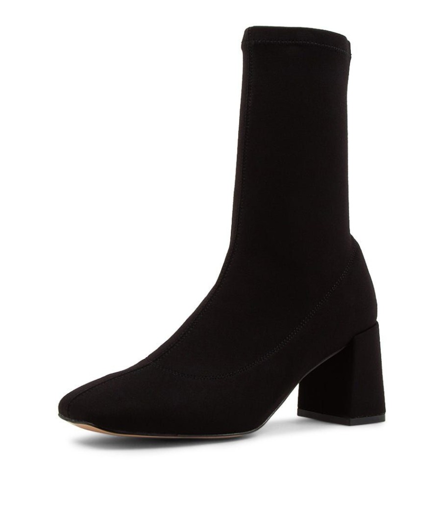 Shoes MOLLINI | Tellme Black Fabric Ankle Boots