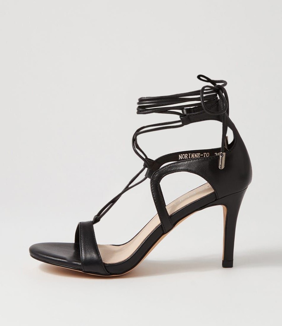 Shoes TOP END | Norinne Black Leather Sandals