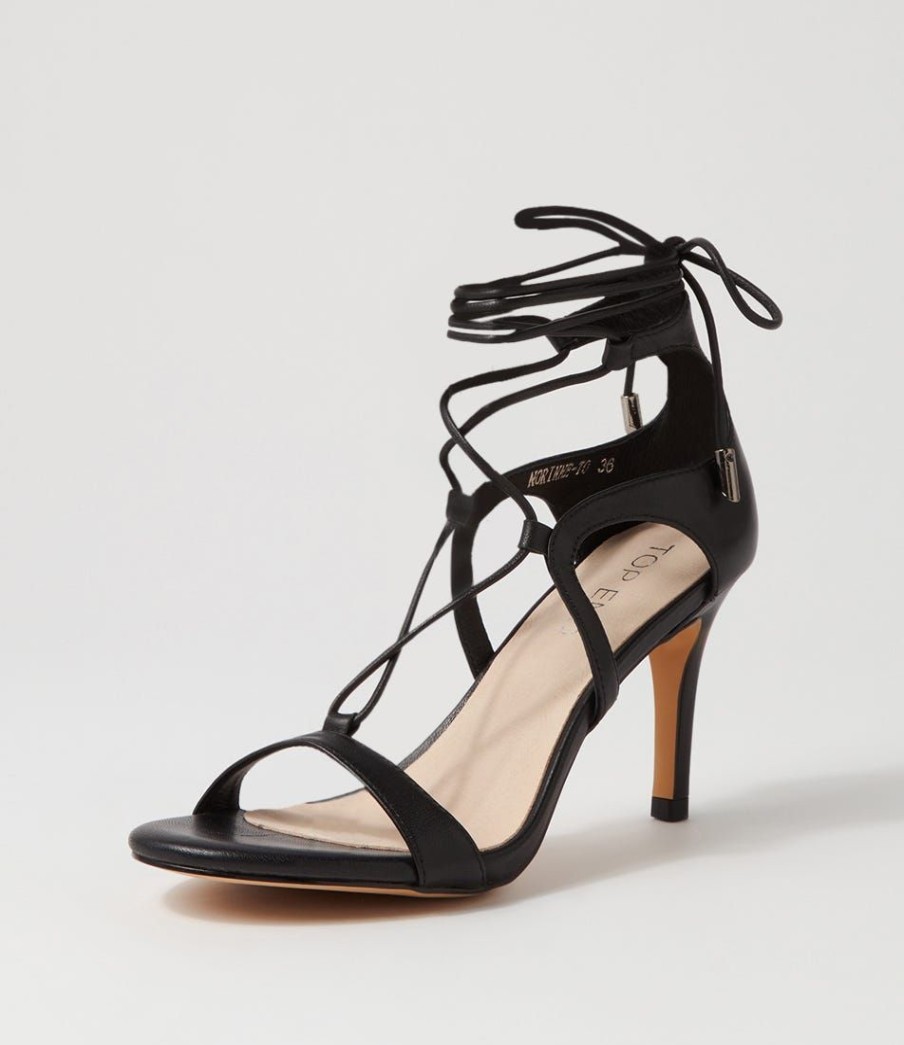 Shoes TOP END | Norinne Black Leather Sandals