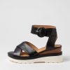 Shoes EOS | Jarah Black Leather Sandals