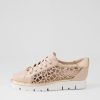 Shoes TOP END | Elin Pale Rose Gold Leather Sneakers