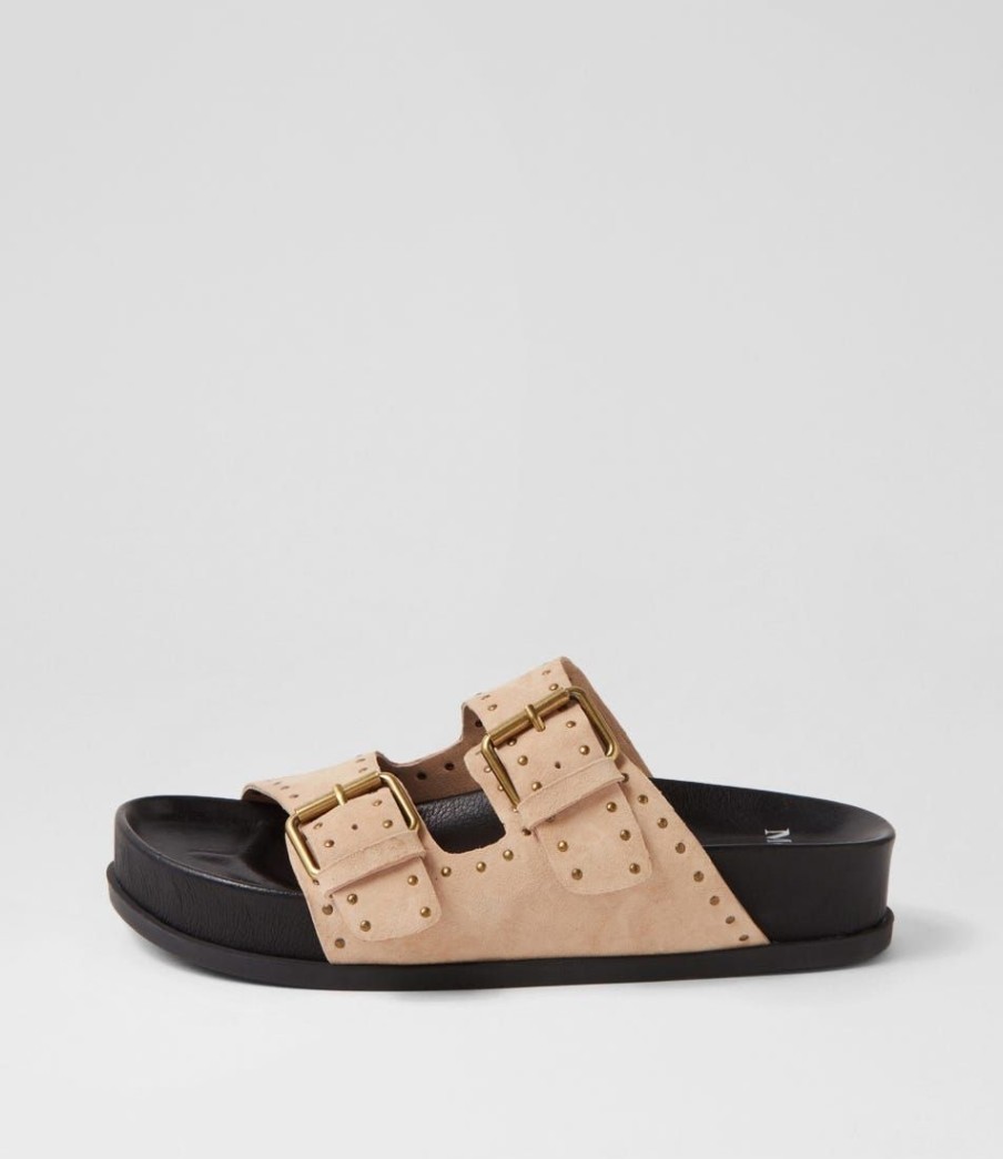 Shoes MOLLINI | Cafe Stone Suede Slides