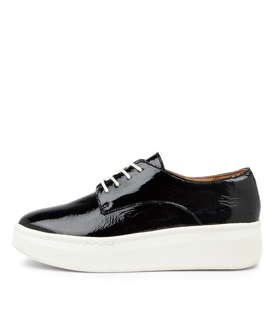 Shoes ROLLIE | Derby City I Black Patent Leather Sneakers