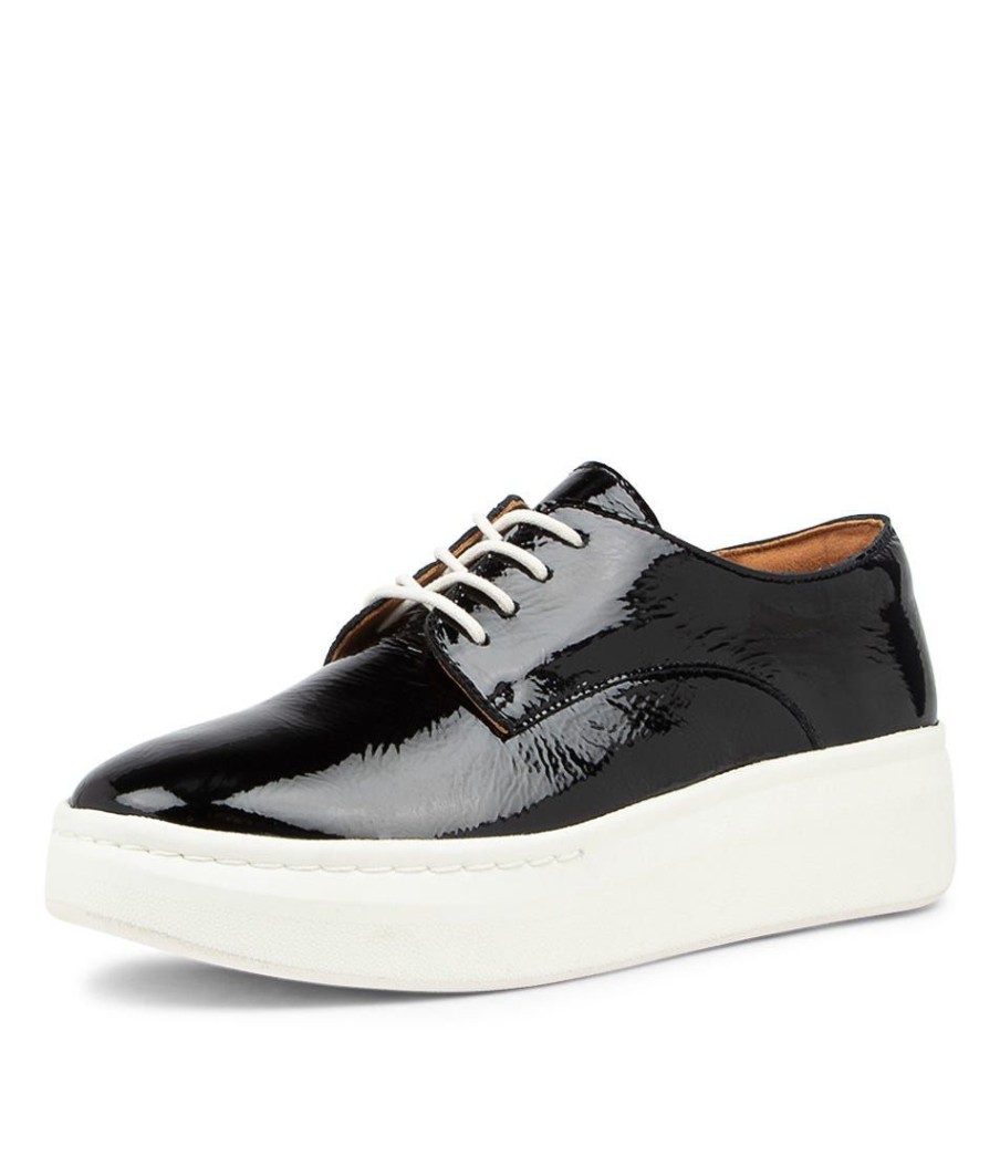 Shoes ROLLIE | Derby City I Black Patent Leather Sneakers