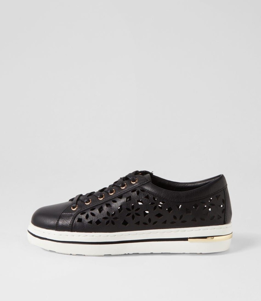 Shoes DJANGO & JULIETTE | Wim Black White Leather Sneakers