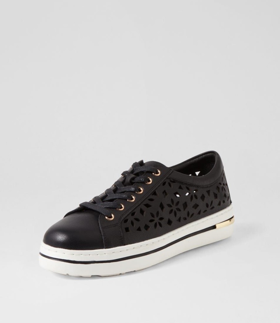 Shoes DJANGO & JULIETTE | Wim Black White Leather Sneakers