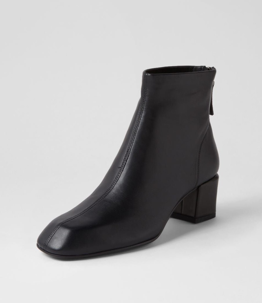 Shoes TOP END | Elliza Black Leather Ankle Boots