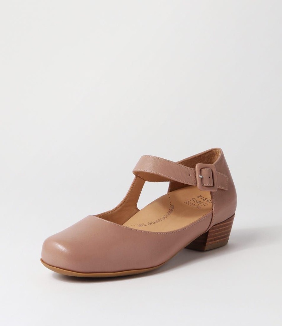 Shoes ZIERA | Qango Xw Cappuccino Leather Flat Shoes