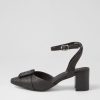 Shoes DIANA FERRARI | Lasha Black Woven Leather Heels