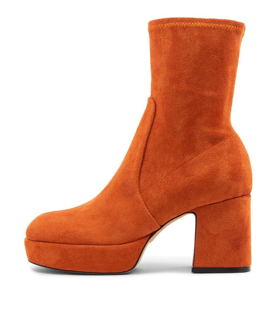 Shoes MOLLINI | Otto Rust Stretch Microsuede Ankle Boots