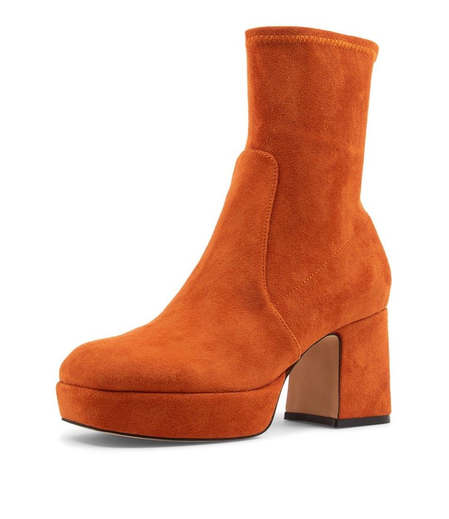 Shoes MOLLINI | Otto Rust Stretch Microsuede Ankle Boots