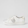 Shoes DJANGO & JULIETTE | Lorsey Silver White Leather Sneakers