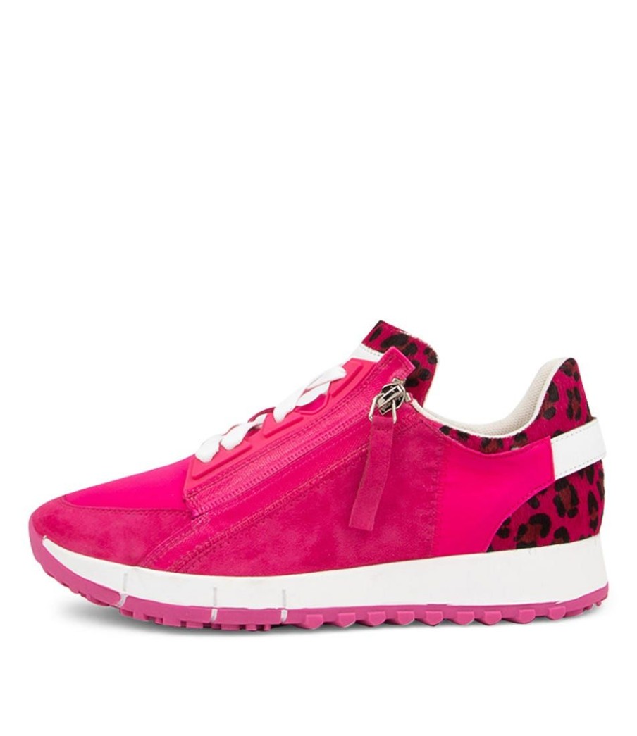 Shoes TOP END | Jayme Fuchsia Leather Sneakers