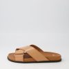 Shoes MOLLINI | Hefti Caramel Tan Leather Slides Bs