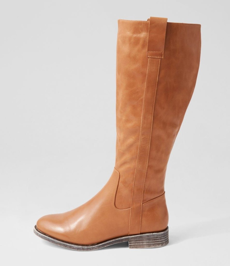 Shoes DJANGO & JULIETTE | Matteat Tan Leather Knee High Boots