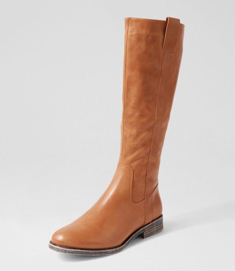 Shoes DJANGO & JULIETTE | Matteat Tan Leather Knee High Boots