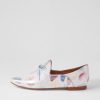 Shoes TOP END | Sommer Pink Blue Splash Leather Flat Shoes