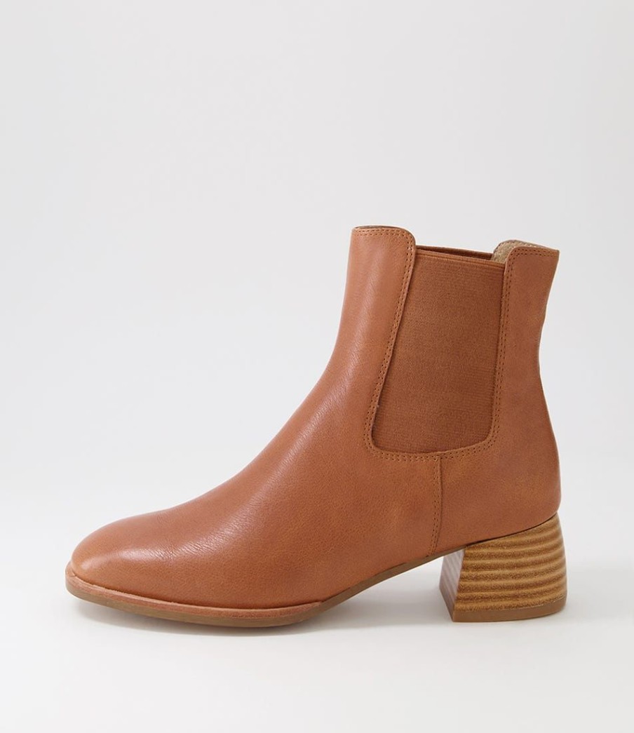 Shoes DJANGO & JULIETTE | Noyce Cognac Leather Chelsea Boots