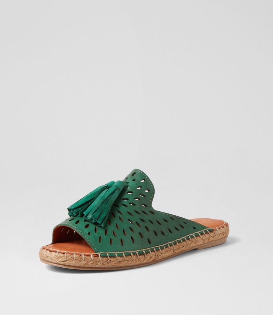 Shoes DIANA FERRARI | Pinetree Emerald Leather Sandals