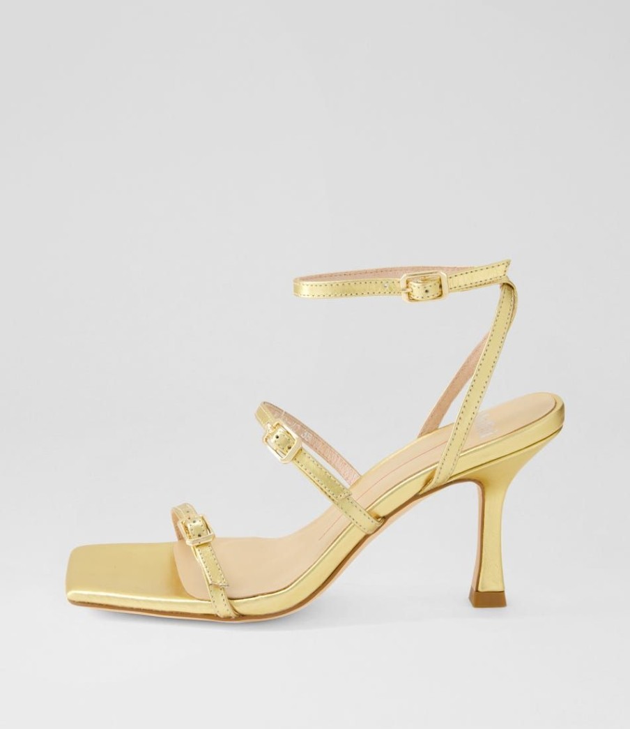 Shoes MOLLINI | Wova Gold Leather Sandals