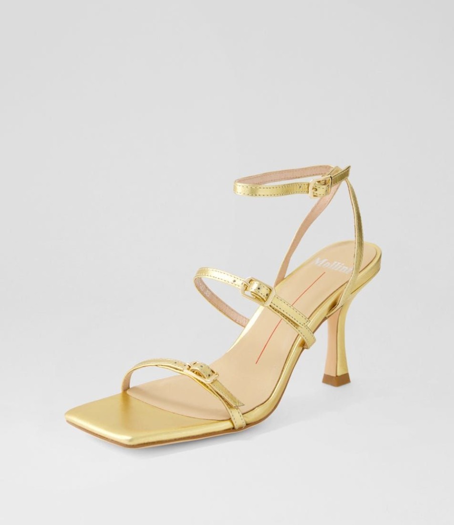 Shoes MOLLINI | Wova Gold Leather Sandals