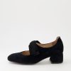 Shoes DJANGO & JULIETTE | Chiara Black Suede Mary Jane Heels