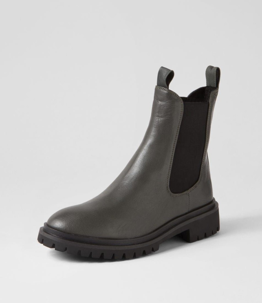 Shoes MOLLINI | Rocco Forest Black Leather Chelsea Boots