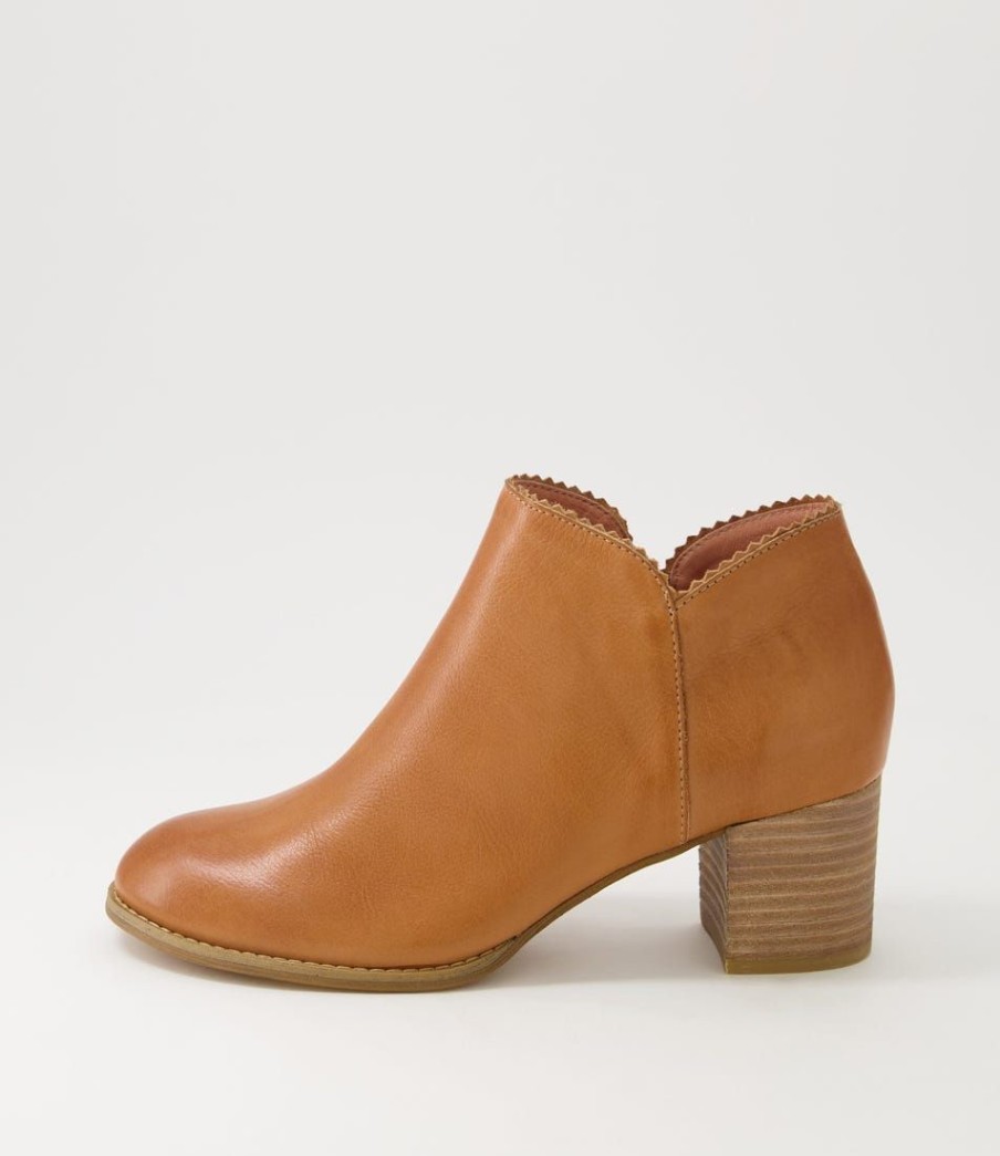 Shoes DJANGO & JULIETTE | Sharon Dark Tan Leather Ankle Boots