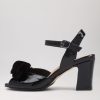 Shoes ZIERA | Antonia W Black Patent Suede Sandals