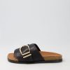 Shoes DJANGO & JULIETTE | Nabeela Black Leather Slides