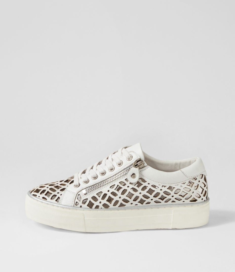 Shoes DJANGO & JULIETTE | Flynng White Leather Sneakers