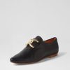 Shoes TOP END | Sommals Black Leather Flat Shoes